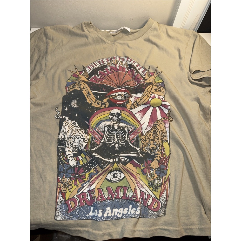 Daydreamer Shirt Womens Small Beige Dreamland She's A Rainbow Free People